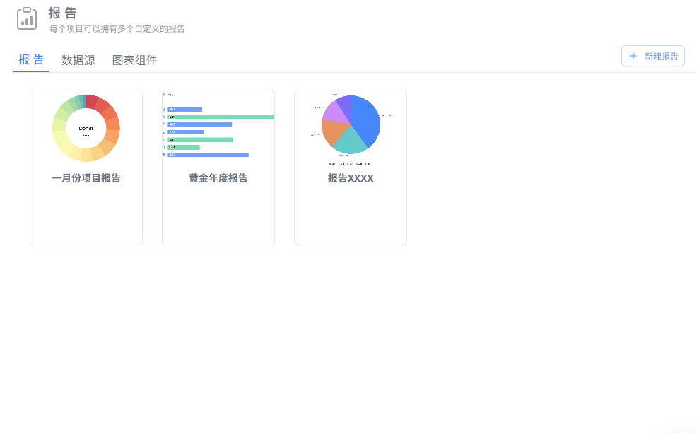 报告管理界面